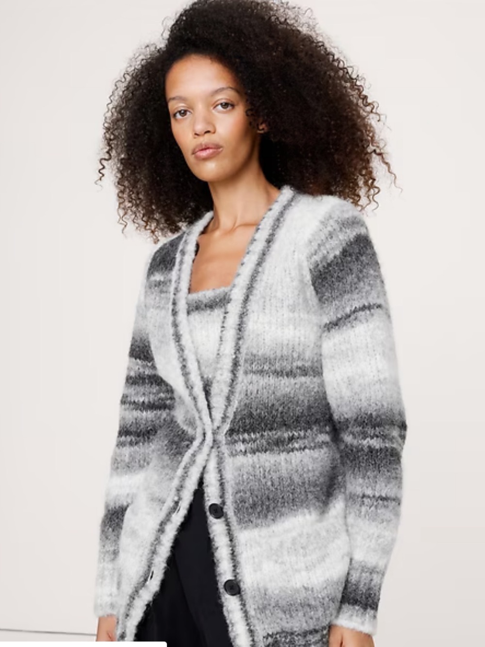 BNWT- BANANA REPUBLIC ITALIAN ALPACA-BLEND CARDIGAN SZ.XL- GRAY
